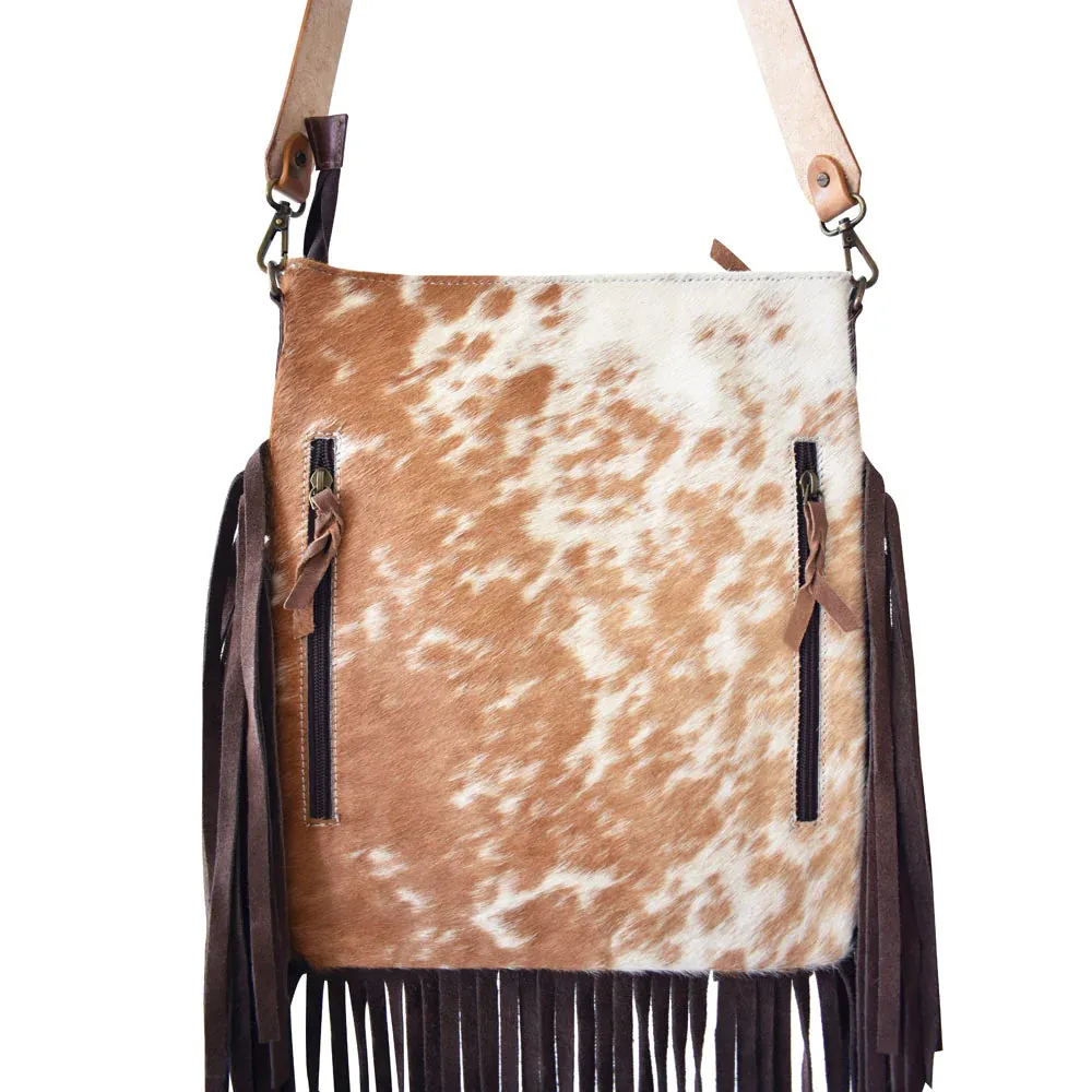 American Darling Conceal Carry Tan Cowhide w/ Fringe Crossbody