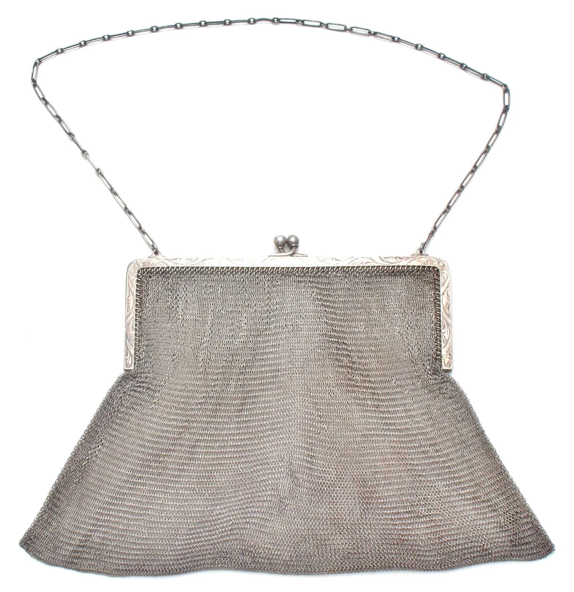Art Deco Whiting & Davis Sterling Silver Purse W. Stanton Hale