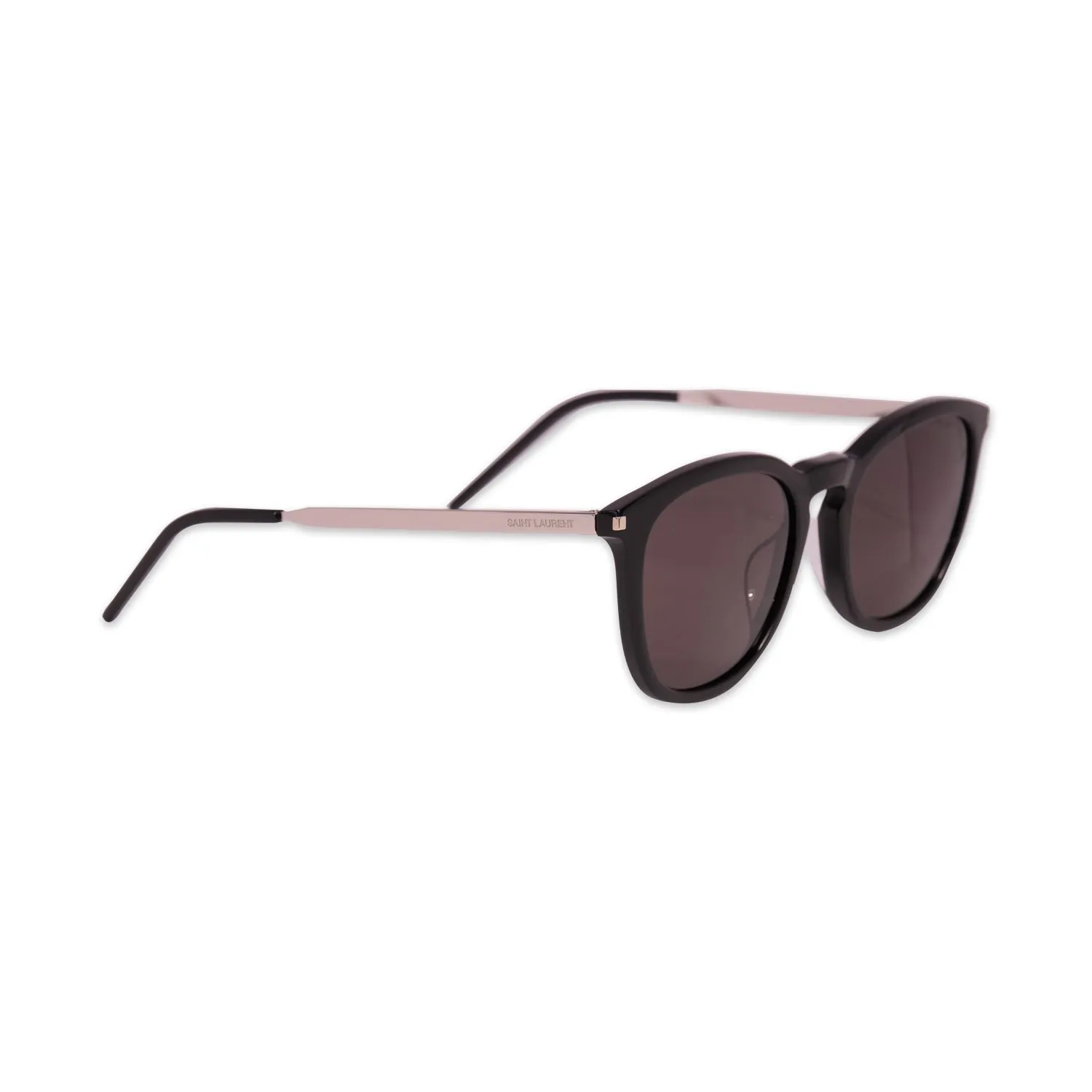 YVES SAINT LAURENT SUNGLASSES IN SILVER-BLACK